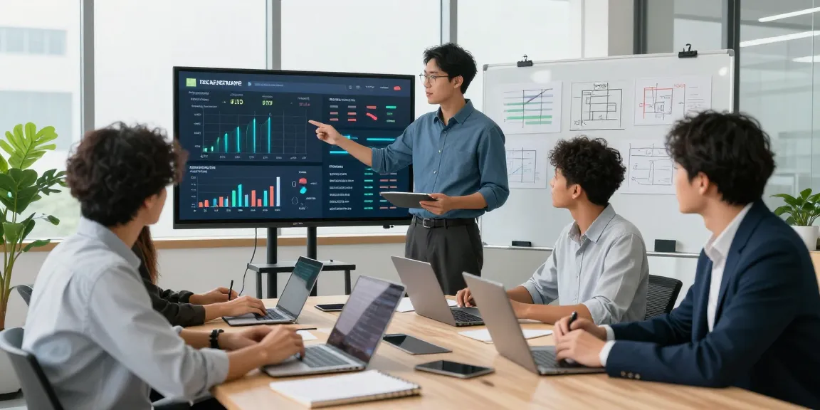 Professionals collaborating in a modern office scene showcasing the WPS Official Website for enhanced productivity and teamwork.